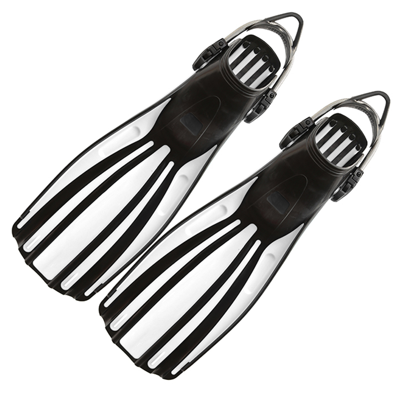 Scuba Diving Fins – Adjustable TPR Open Heel Long Blade Diving Fin